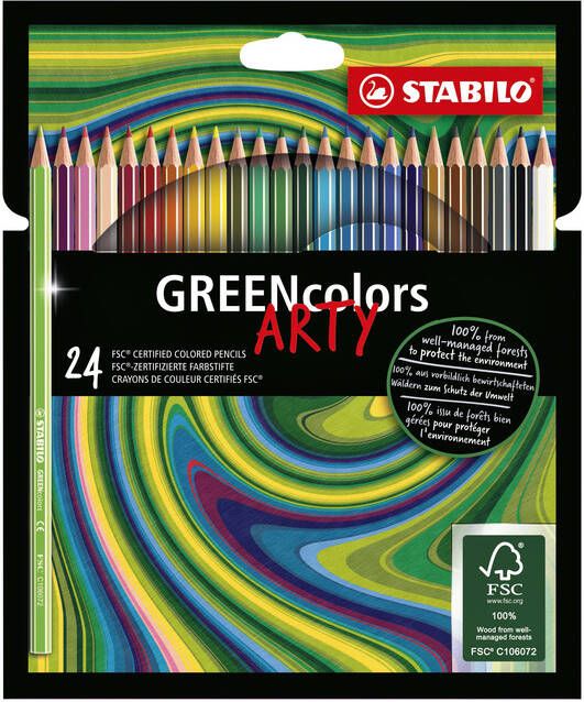 Stabilo Kleurpotloden Greencolors 6019 24-1-20 etuiÃƒ 24 stuks