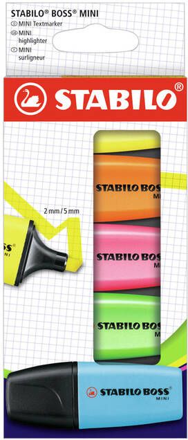 Stabilo Markeerstift Boss mini Pop blisterÃƒ 5 kleuren