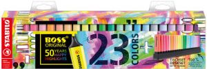 Stabilo BOSS ORIGINAL markeerstift deskset van 23 stuks in geassorteerde kleuren