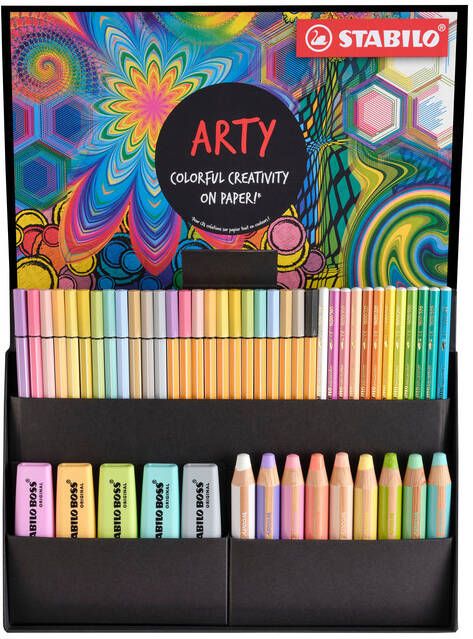 Stabilo Schrijfwaren Colorful Arty creative pastel mix in luxe box