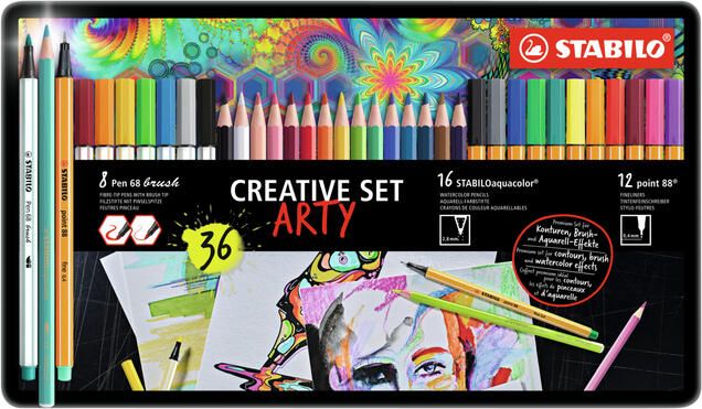 Stabilo Creative set 87 3193 Arty assorti metalen etui à 36 stuks - Foto 2