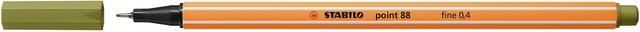 Stabilo point 88 fineliner mud green (moddergroen)