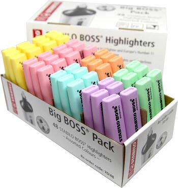 Stabilo BOSS ORIGINAL Pastel markeerstift pak van 48 stuks in geassorteerde kleuren - Foto 2
