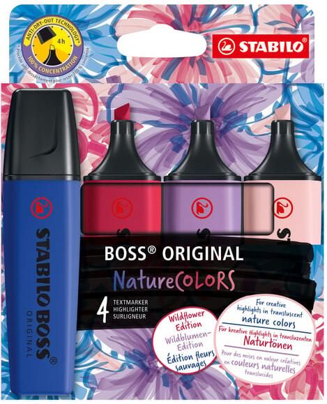 Stabilo Markeerstift Boss Wildflower assorti 4 stuks