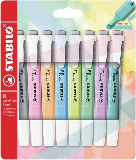 Stabilo Markeerstift Swing cool 275 8 pastel assorti etui Ã  8 stuks