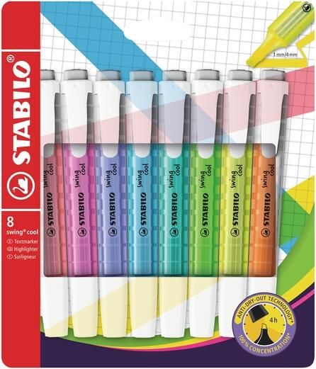 Stabilo Markeerstift Swing cool 275 8 Wow assorti etui Ã  8 stuks - Foto 2