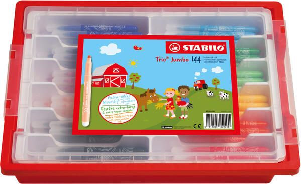 Stabilo Viltstift Trio Jumbo 380 XL assorti classpack ?? 144 stuks