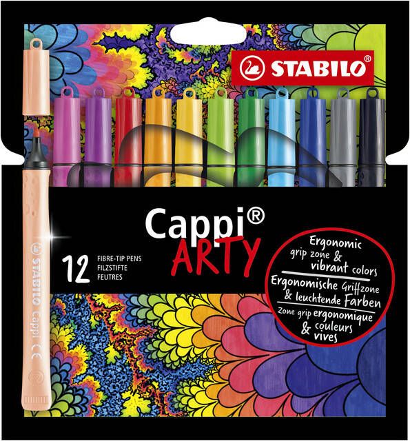 Stabilo Viltstift Cappi 168 12-1-20 etuià 12 kleuren