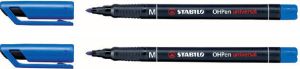 Stabilo Viltstift OHpen permanent 843 41 rond 1mm blauw