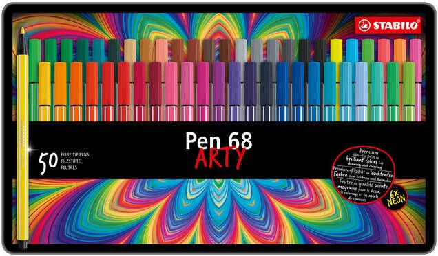 Stabilo Viltstift Pen 68 blikÃƒ 50 kleuren