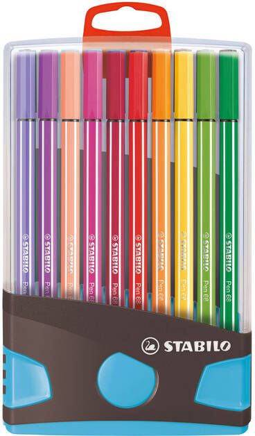 Stabilo Viltstift Pen 68 ColorParade turquoise etui Ã  20 kleuren