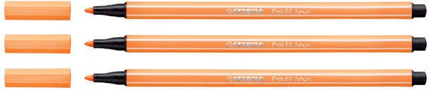 Stabilo Viltstift Pen 68 054 medium neon oranje