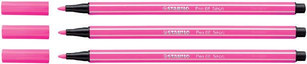Stabilo Viltstift Pen 68 056 medium neon roze