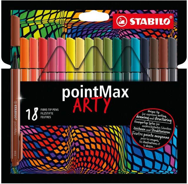 Stabilo Viltstift pointmax Arty etuiÃƒ 18 kleuren
