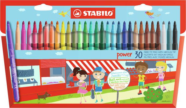 Stabilo Viltstift Power 280 etuiÃƒÆ 30 kleuren