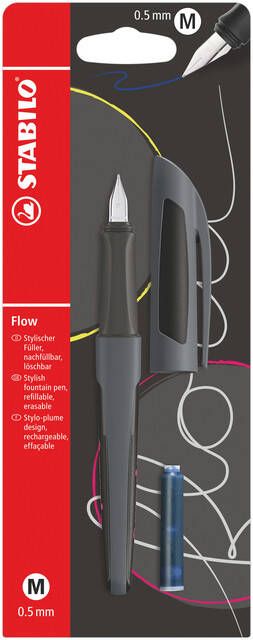 Stabilo Vulpen Flow active medium antraciet