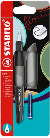 Stabilo Vulpen Flow medium grijs blister Ã  1 stuk