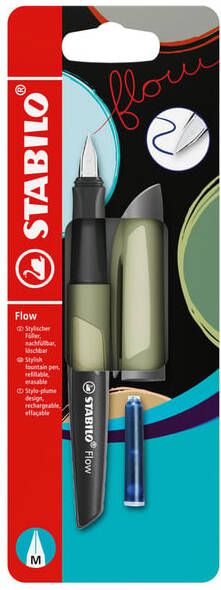 Stabilo Vulpen Flow medium khaki blister Ã  1 stuk