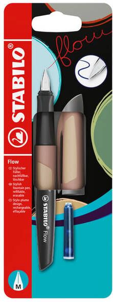 Stabilo Vulpen Flow medium lichtbruin blister Ã  1 stuk