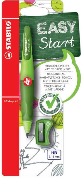 Stabilo Vulpotlood Easyergo 3.15mm rechtshandig groen donkergroen blister