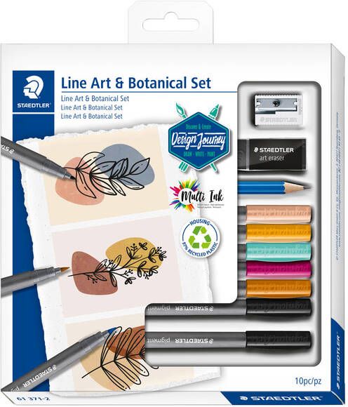 Staedtler Brushletteringset Design Journey art&botanical 10-delige set