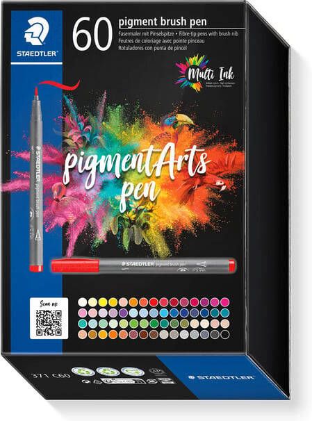 Staedtler Brushpen PigmentArts set Ã  60 kleuren
