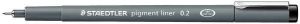 Staedtler Fineliner Pigment 308 zwart 0.5mm