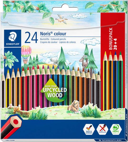 Staedtler Noris colour kleurpotloden blister van 20 + 4 gratis