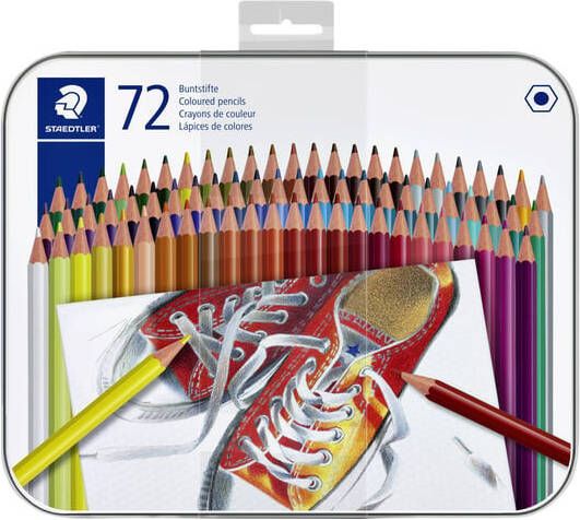 Staedtler Kleurpotlood 175 6kantig assorti blik Ã  72 kleuren