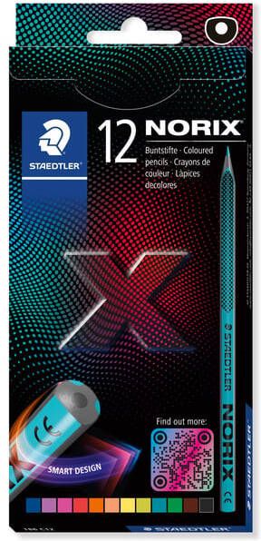 Staedtler Norix kleurpotlood etui van 12 stuks in geassorteerde kleuren