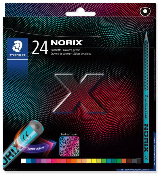 Staedtler Norix kleurpotlood etui van 24 stuks in geassorteerde kleuren