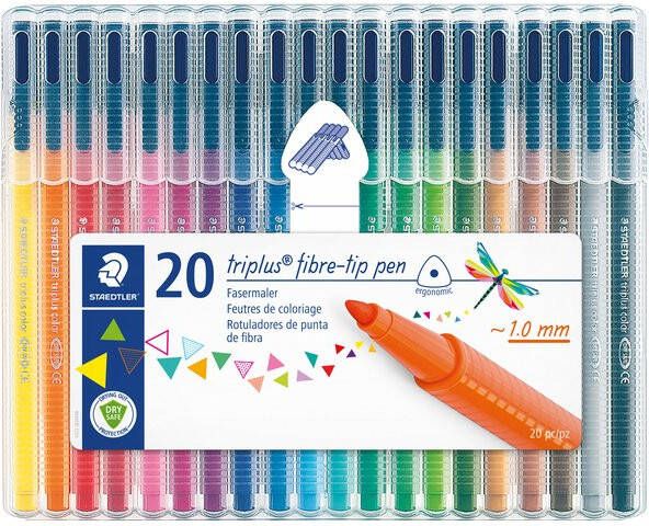 Staedtler viltstift Triplus Color opstelbare box met 20 kleuren