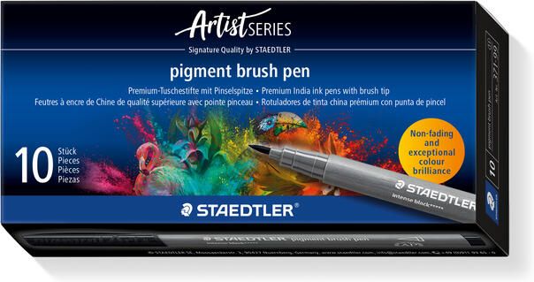 Staedtler Brushpen PigmentArts Intens zwart 1.0mm