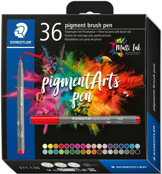 Staedtler Brushpen PigmentArts set Ã  36 kleuren