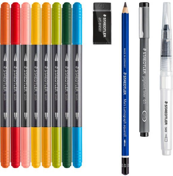 Staedtler Viltstift Design Journey Floral watercolor 12 delig - Foto 2