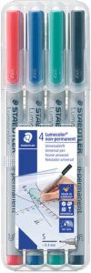 Staedtler Lumocolor 311 OHP-marker non permanent 0 4 mm box van 4 stuks in geassorteerde kleuren