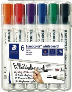 Staedtler Viltstift Lumocolor 351 whiteboard set à 6 stuks assorti