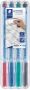 Fimo Staedtler Viltstift Staedtler Lumocolor 305 non permanent correctable F setà 4 stuks - Thumbnail 1