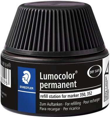 Staedtler Viltstiftvulling Lumocolor permanent 30ml zwart