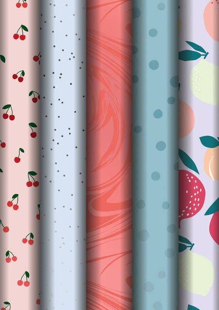 Stewo Inpakpapier Fresh Patterns 200x70cm assorti