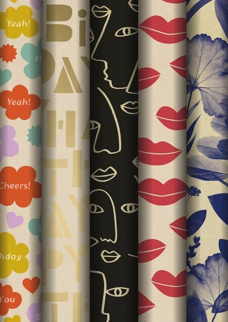 Stewo Inpakpapier Mindful 200x70cm assorti