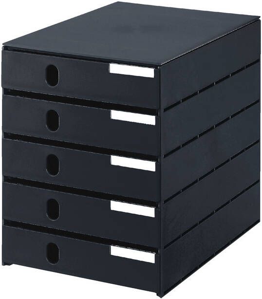 Styro Ladenbox val 5 laden zwart gesloten