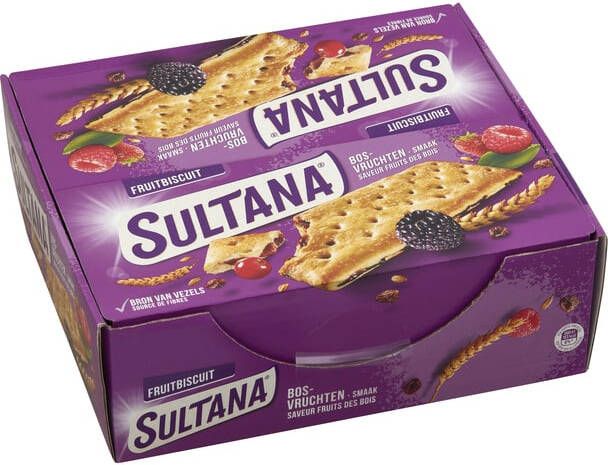 Sultana Fruitbiscuit bosvruchten 3-pack