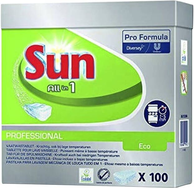 Sun Vaatwastabletten Pro Formula All-in-one Eco 100 stuks