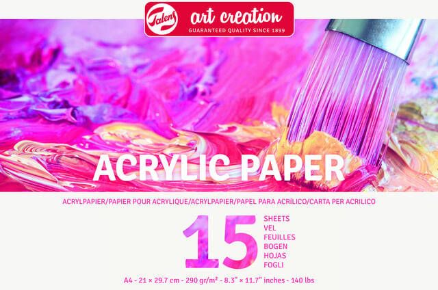 Talens Art Creation acrylpapier 290 g mÂ² ft A4 blok van 15 vel