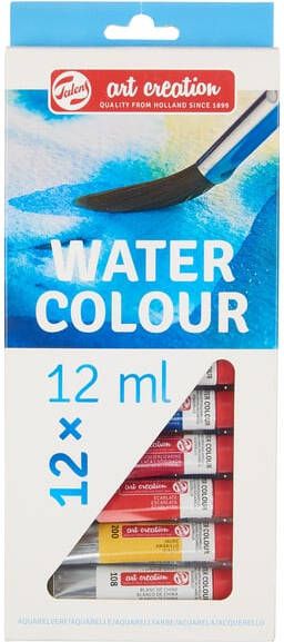 Talens Art Creation aquarelverf tube van 12 ml set van 12 tubes in geassorteerde kleuren