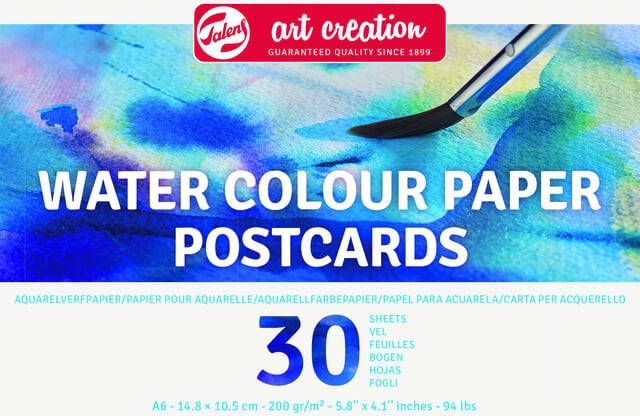 Talens Art Creation Aquarelverfpapier 30 witte vellen 200gr 148x105mm blauw