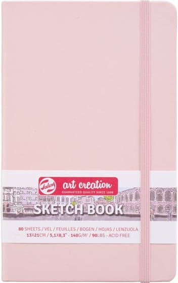 Talens Art Creation Schetsboek 80 witte vellen 140gr 130x210mm roze