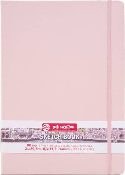 Talens Art Creation Schetsboek 80 witte vellen 140gr 210x300mm roze