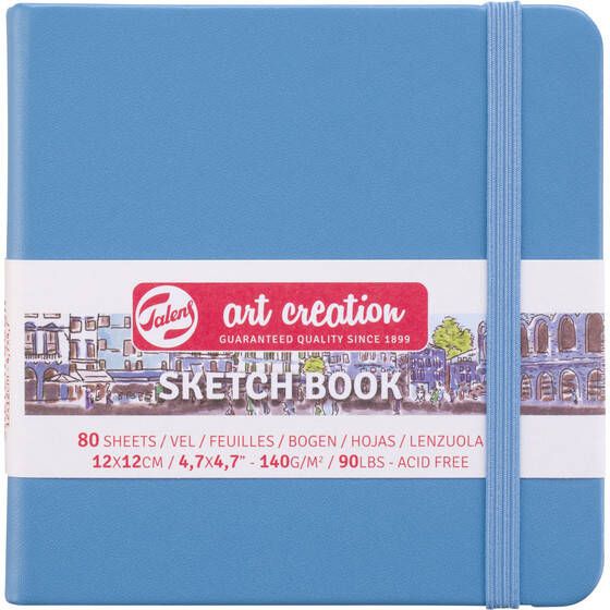 Talens Art Creation schetsboek zeeblauw ft 12 x 12 cm